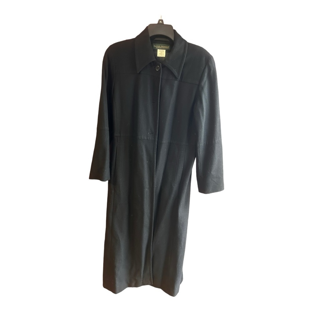 harve bernard black wool blend overcoat Size 6